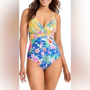 Tommy Bahama swimsuit size 4 isola vita twist bathing suit tropical new with tag